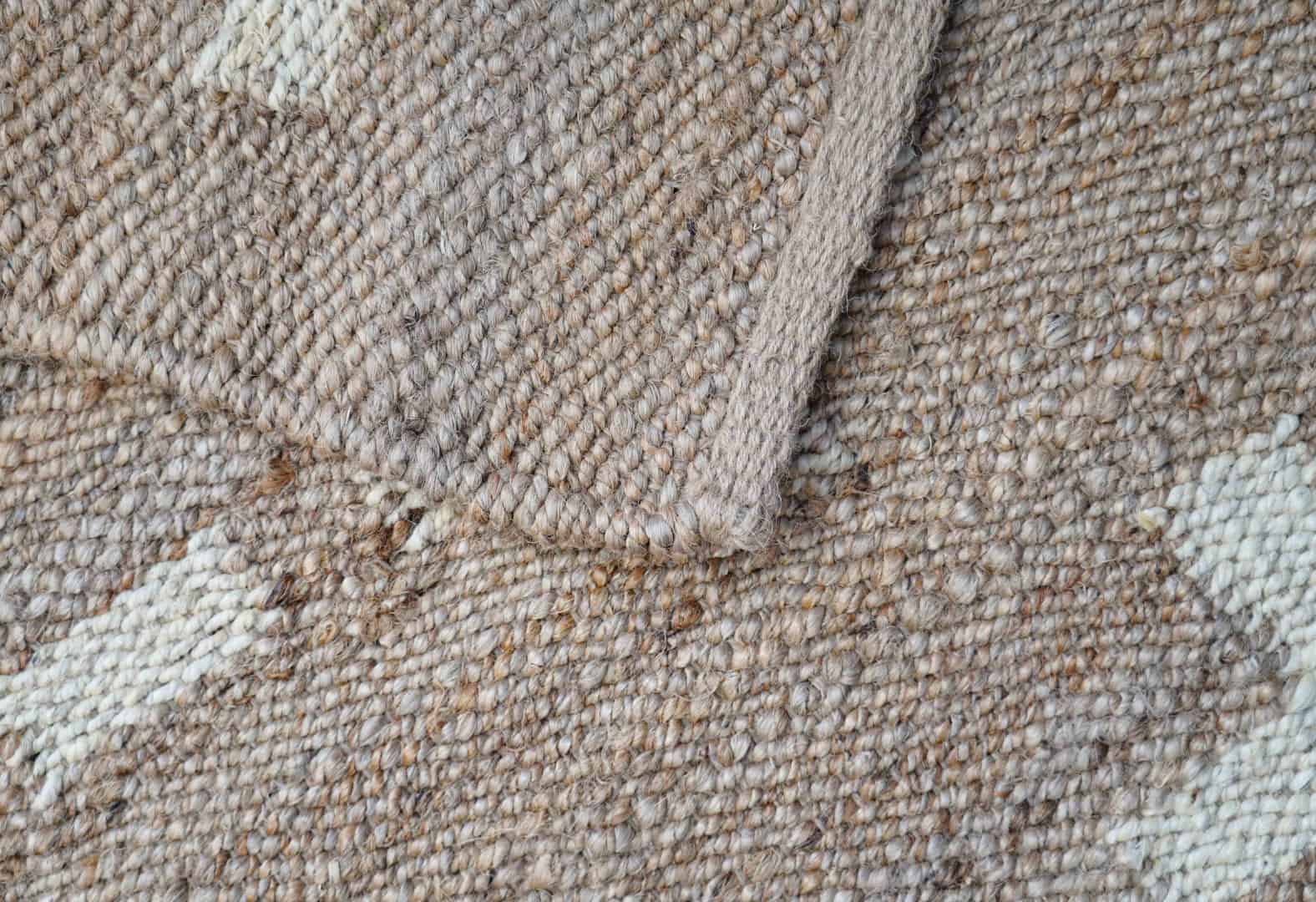 Hand Loomed Natural Jute Hemp Rug With White Plus Design Rug Handwoven Hemp Jute Rug for Eco-Friendly Home Decor Rug Table Hemp Runner Jute Rug Moroccan Rug  - Image 11