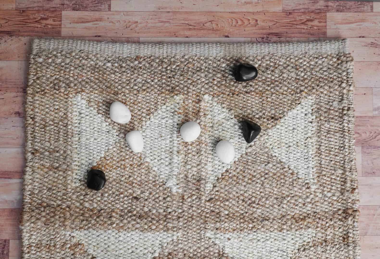 Natural Hemp Rectangle Doormat Runner Rug With White Design Hemp For Stair Decor Tufted Hemp Rug Moroccan Hemp Runner Rug Entryway Large Dhurrie Rug Traditional Jute Rug - Image 13