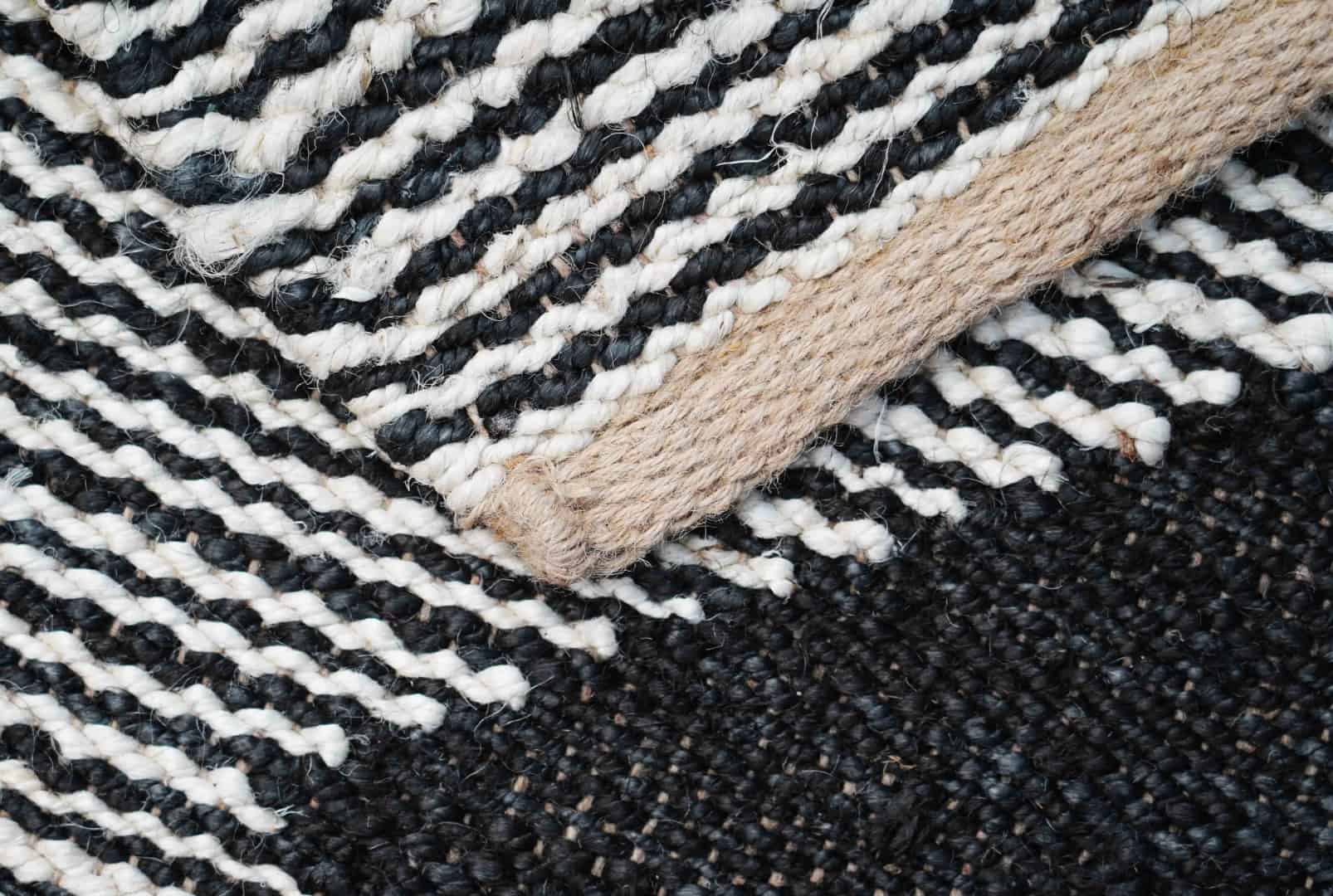 Hand Woven Black And White Hemp Jute Rug Rectangle Doormat Hemp Runner For Hallway Decor Hemp Runner Hemp Rug For Living Room Area Rug Vintage Large Decor Rug  - Image 15