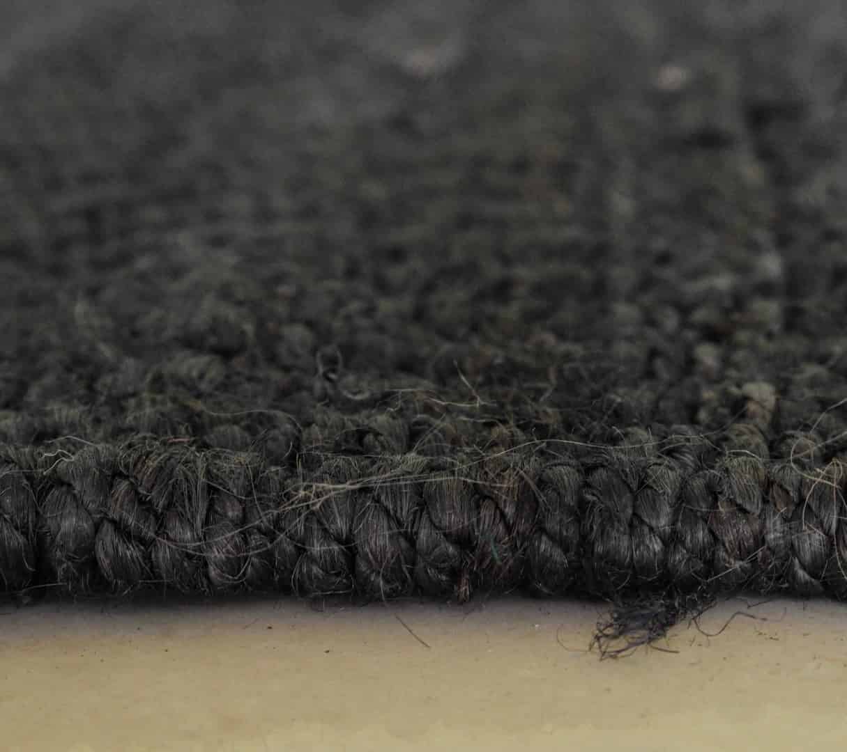 Hand Loom Black Color Hemp Jute Runner Rug Handmade Jute Rug Yoga Mat Throw Carpet Hand Loomed Decorative Rug Doormat Bed Side Runner Vintage Area Runner Jute Rug  - Image 6