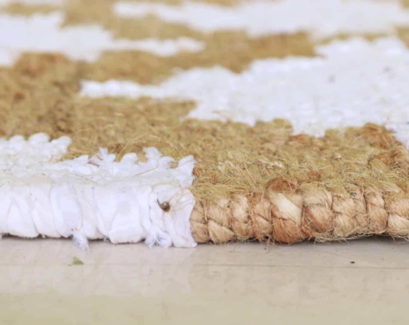 Natural Jute Hemp Runner Rug With White Design Hemp For Stair Decor Tufted Hemp Rug Natural Fiber Hemp Bohemian Jute Rug Home Decorative Runner Jute Dhurrie Rug  - Image 6