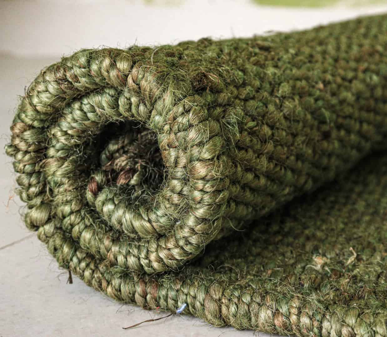 Green Color Hemp Jute Runner Indian Hemp Jute Rug Hemp Runner for Living Room Bohemian Hemp Runner Rug Turkish Hemp for Porch Area Decorative Home Kitchen Large Rug  - Image 4