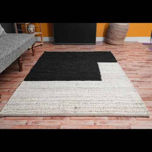 Handwoven Stair Hamp Rectangle Doormat Runner In Black And White Color Rug Runners For Hallway Extremely Long Runner Rug Hobo Decor Rug Vintage Large Rug Living Room Carpet Rug  - Image 4