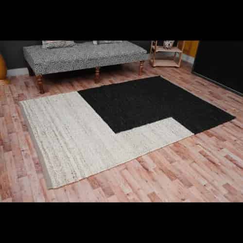 Handwoven Stair Hamp Rectangle Doormat Runner In Black And White Color Rug Runners For Hallway Extremely Long Runner Rug Hobo Decor Rug Vintage Large Rug Living Room Carpet Rug  - Image 6