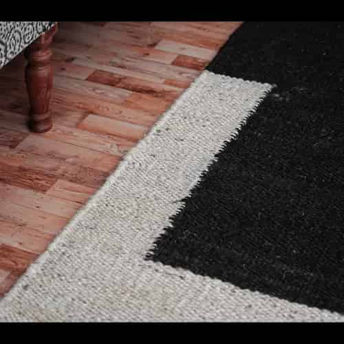 Handwoven Stair Hamp Rectangle Doormat Runner In Black And White Color Rug Runners For Hallway Extremely Long Runner Rug Hobo Decor Rug Vintage Large Rug Living Room Carpet Rug  - Image 2