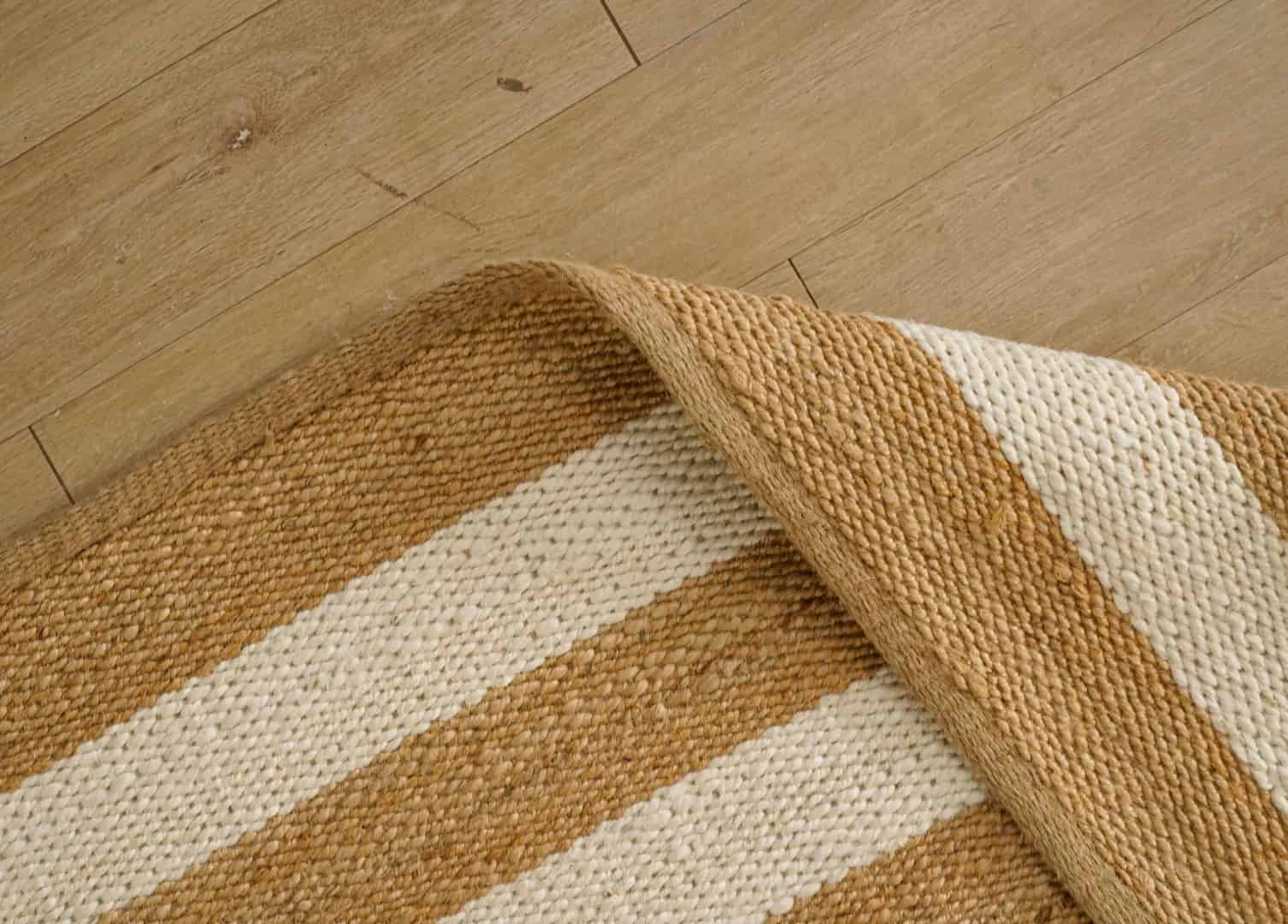 Inadian Handmade Natural Hemp Jute Rug With White Stripes Line Decor Rug Vintage Large Jute Rug Decorative Hemp Jute Rug Traditional Rug Custom Size hemp Rug For Living Room  - Image 4