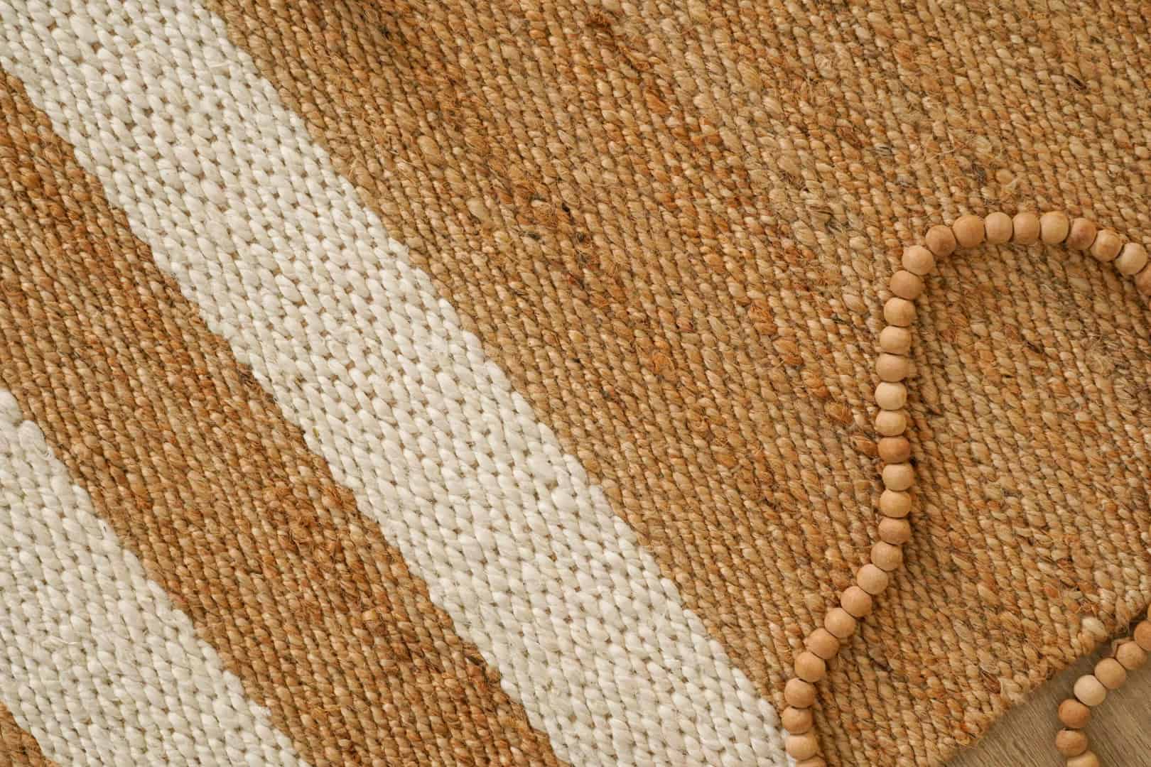 Inadian Handmade Natural Hemp Jute Rug With White Stripes Line Decor Rug Vintage Large Jute Rug Decorative Hemp Jute Rug Traditional Rug Custom Size hemp Rug For Living Room  - Image 8