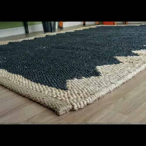 Vintage Hemp Jute Rug For Living Room Decor Rug Hand Weaving Black Color With Rectangle Shape Decorating Runner Interier Style making Runner Lagre Area Runner Rug  - Image 7