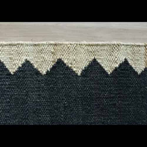Vintage Hemp Jute Rug For Living Room Decor Rug Hand Weaving Black Color With Rectangle Shape Decorating Runner Interier Style making Runner Lagre Area Runner Rug  - Image 5