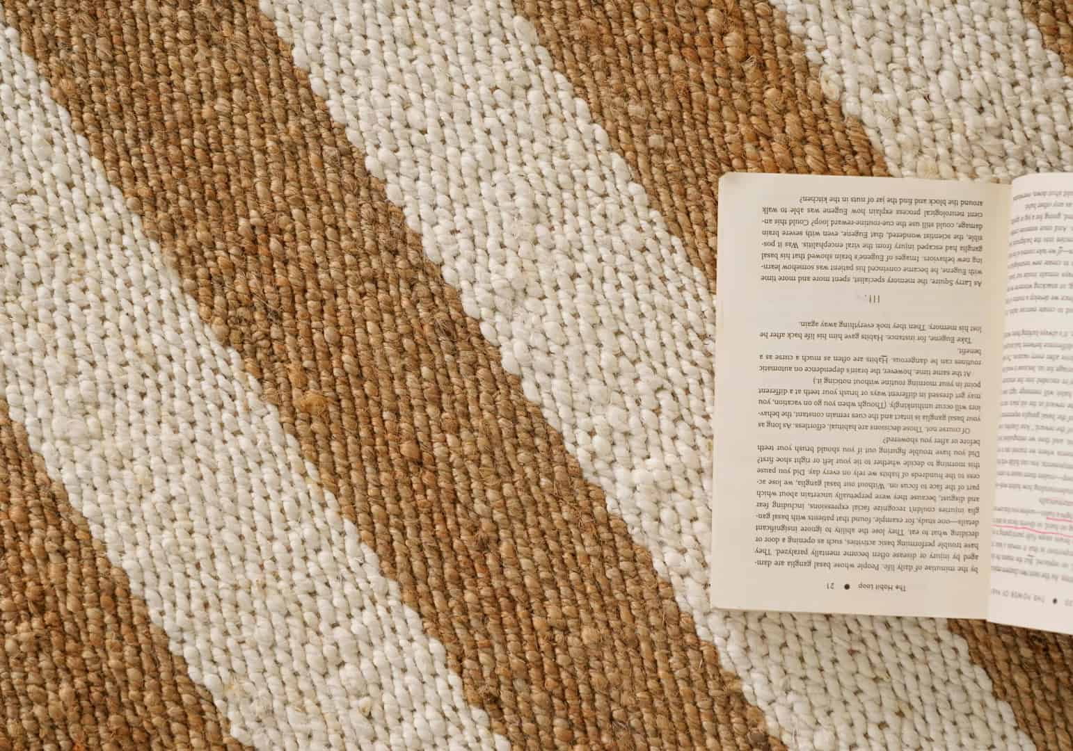 Room Decorating Interier Style Making Hand Weaving Beige And White Color Rectangle Rug Vintage Hemp Jute Rug For Living Room Decor Rug  - Image 6