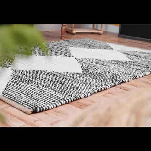 Hand Weaving White And Black Color Rectangle Doormat Runner Lagre Area Rug Vintage Hemp Jute Rug For Living Room Decor Rug Decorating Runner Interier Style making Hallway  - Image 9