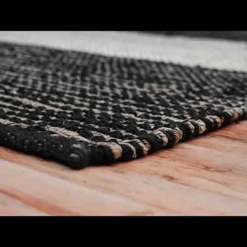 Lagre Area Rectangle Rug Hand Weaving White And Black Color Vintage Hemp Jute Rug For Living Room Decor Rug Decorating Room Interier Style making And Elegant  - Image 6