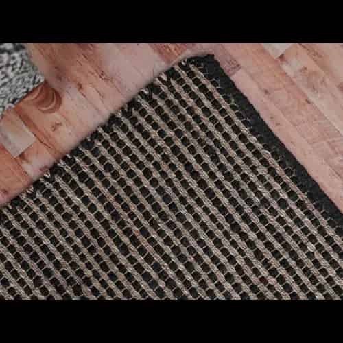 Hand Weaving White And Black Color Lagre Area Rectangle Rug Vintage Hemp Jute Rug For Living Room Decor Rug Decorating Interier Style making Hallway - Image 7