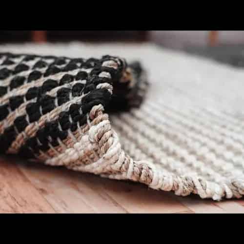 Lagre Area Rectangle Rug Vintage Hemp Jute Rug For Living Room Hand Weaving Multicolor Decor Rug Decorating Runner Interier Style making Doorway   - Image 2