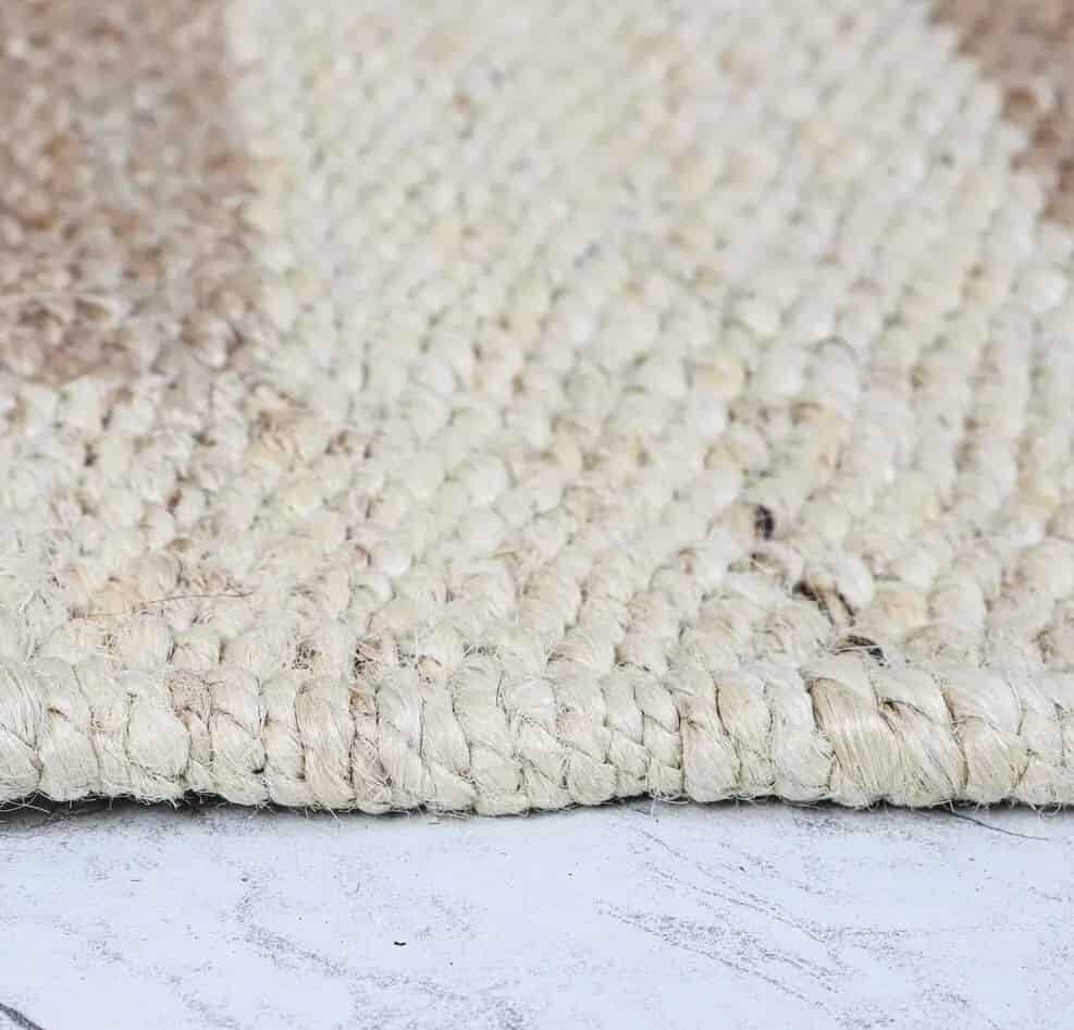 Hand Crafted Hemp Jute Rug For Living Room Home Decor Rug Off white With Beige Color Stripes Line Decor Lagre Area Runner Rug Handwoven Hemp Runner Rug - Image 7