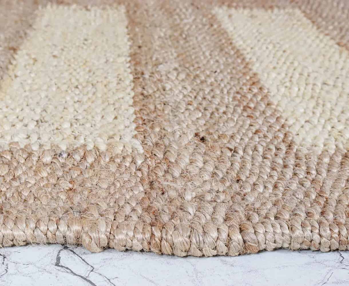 Home Decorative Hand Crafted Hemp Jute Runner Rug Beige With off White Stripes Rug Large Area Home Decor Rug Vintage Living Room and Kitchen Decor Rug  - Image 7