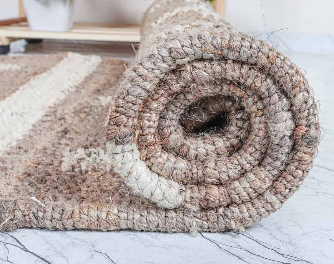 Costum Size Hemp Jute Runner Rug Beige With Off White Color Desing Rug Hand Crafted Jute Rug For Living Room And Kitchan Decor Rug Large Area Rug Vintage Rug  - Image 4