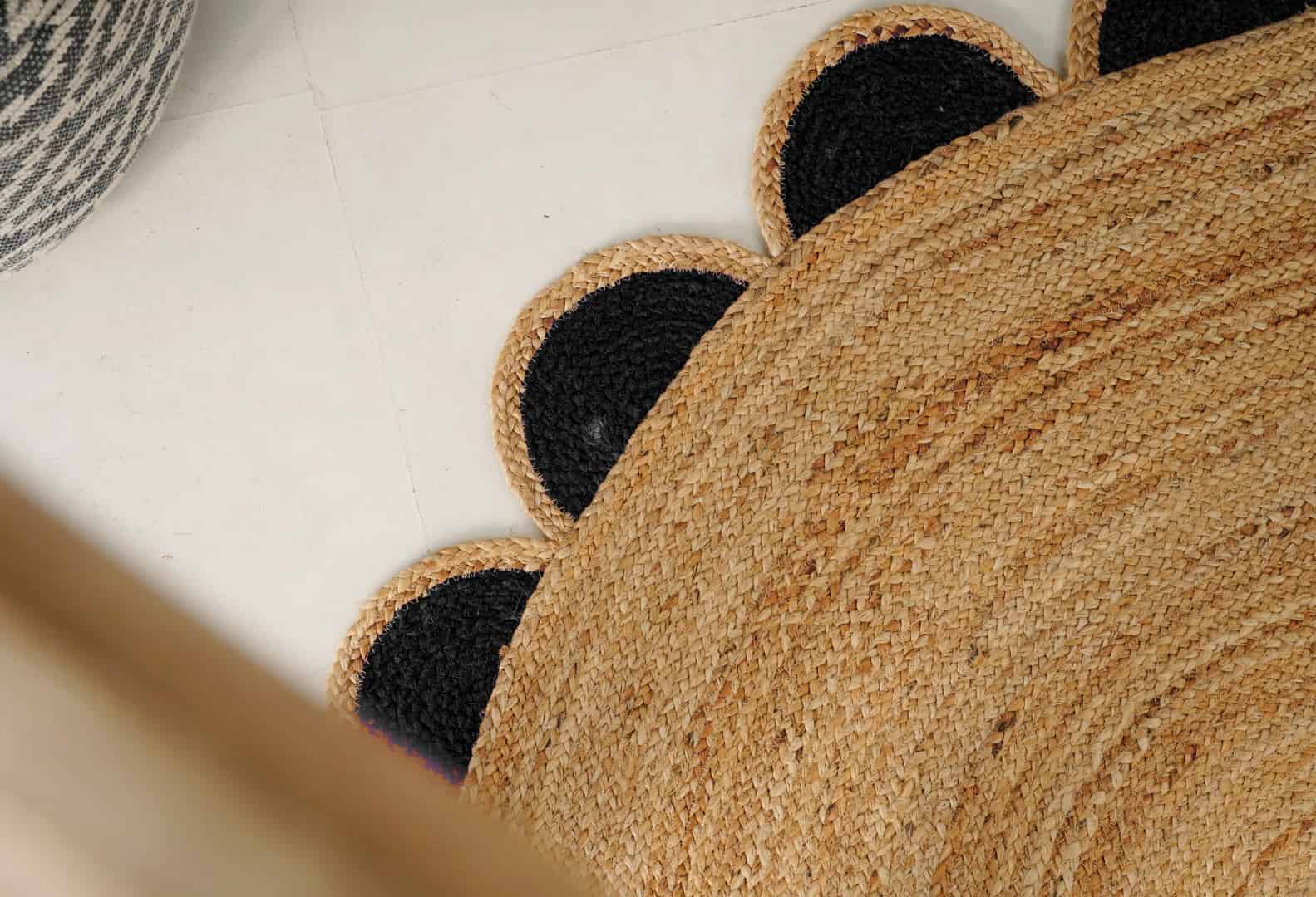 Eco Friendly Hand Braided Natural Oval Jute Rug With Every Color Border  - Image 6