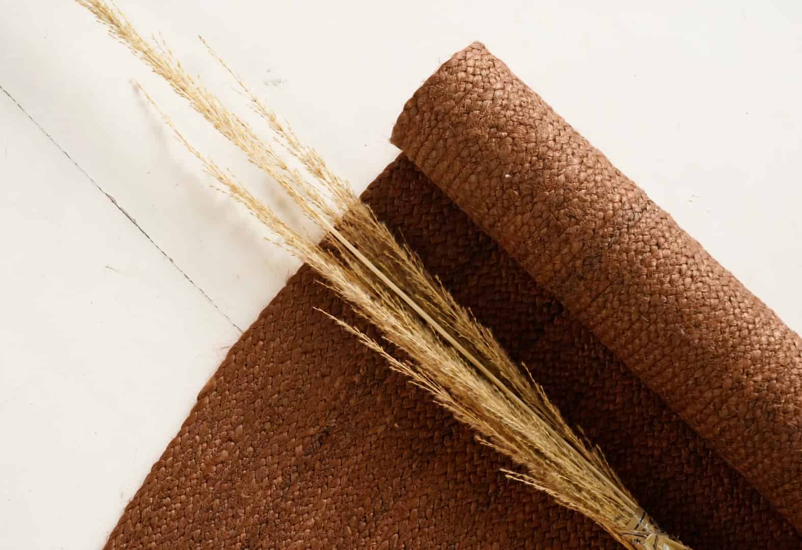 Indian Handmade Braided Oval Jute Rug Solid Brown Color Rug   - Image 8