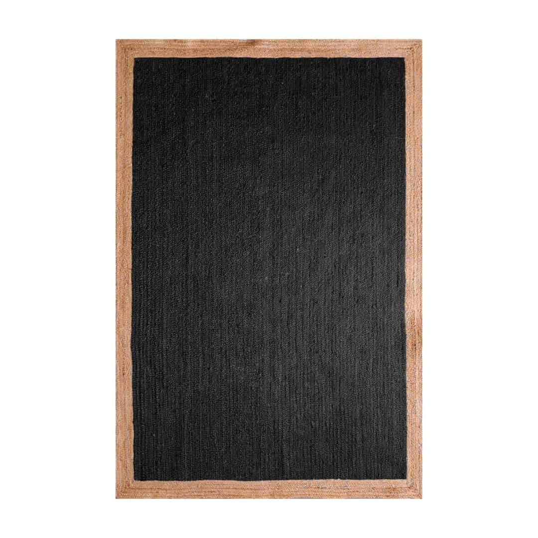 Eco Friendly Hand Braided Rectangle Jute Rug Every Color With Beige Border - Image 1