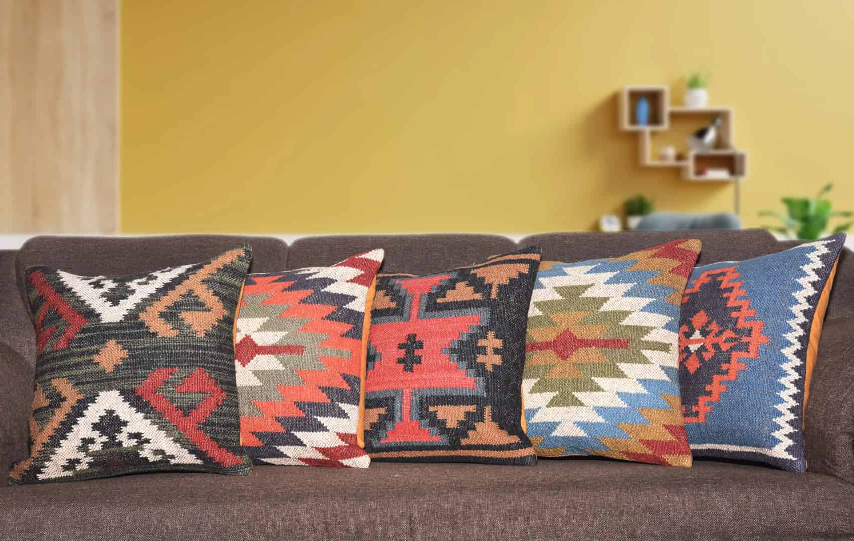 5 Set Kilim Pillow Cover For Sofa Decor  - Image 2