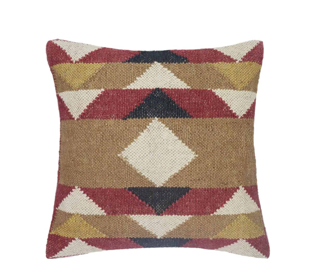 Wool And Jute Multicolor Throw Pillow Set  - Image 1