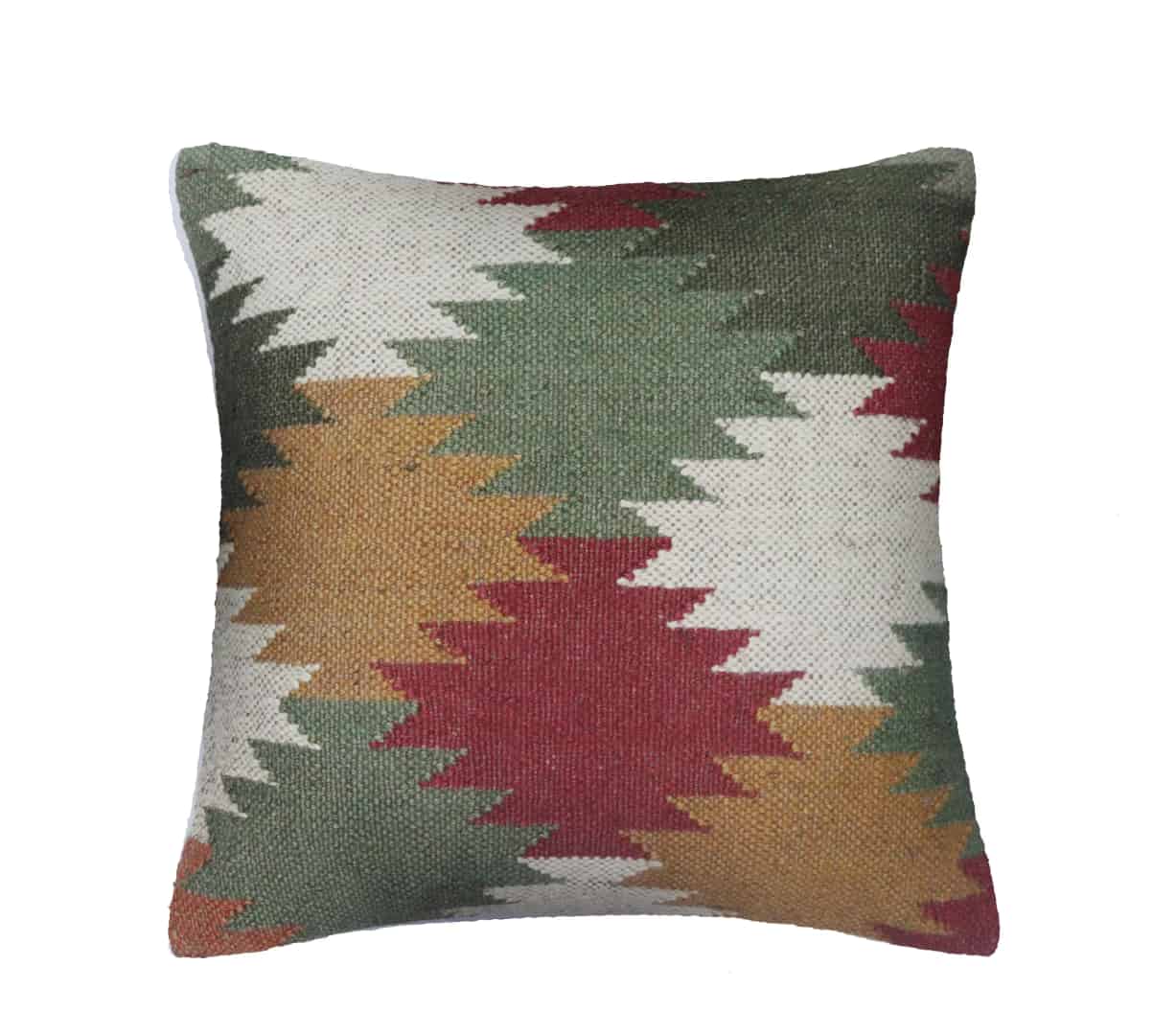 Wool And Jute Multicolor Throw Pillow Set  - Image 4
