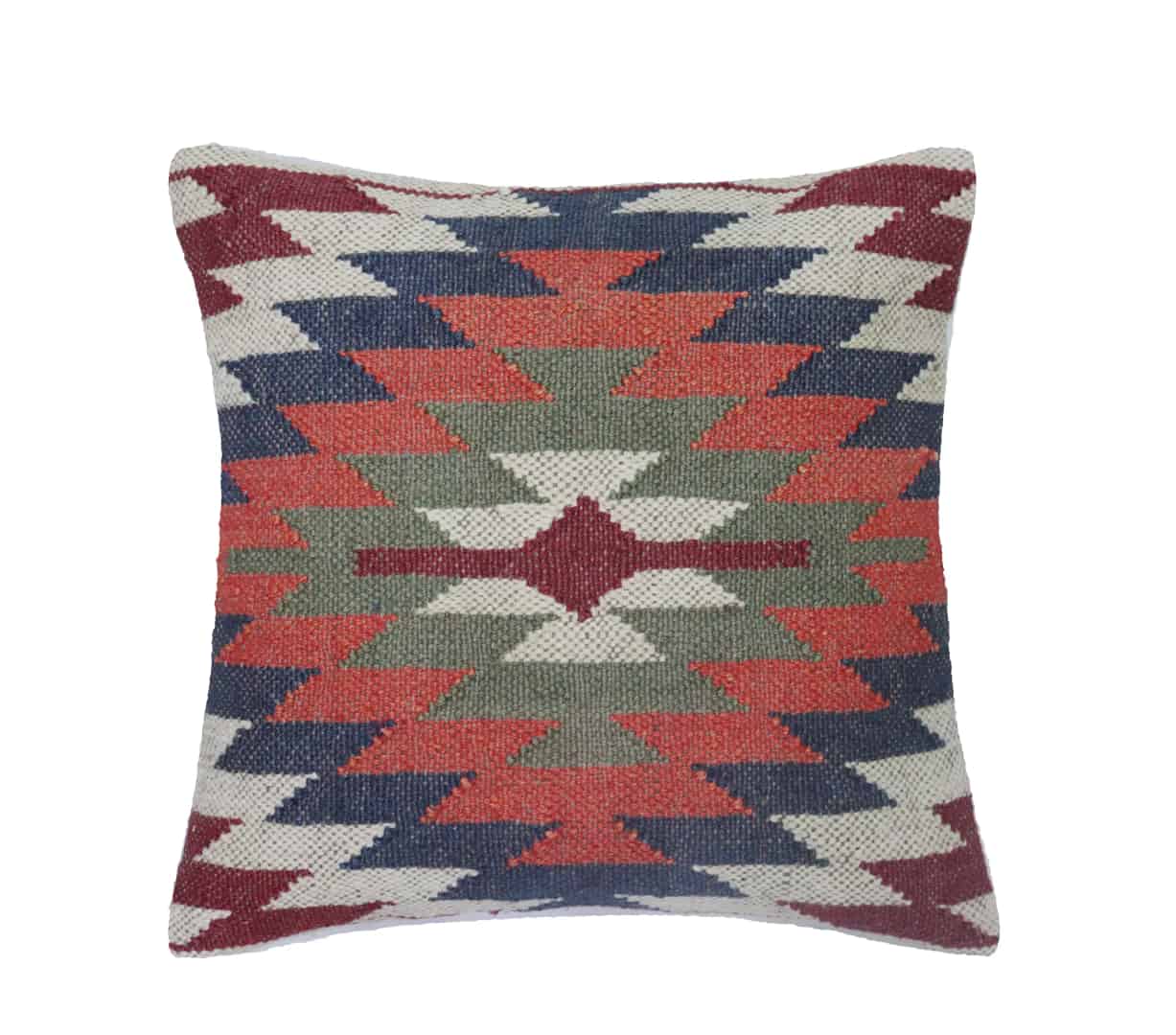 Handwoven 4 Set Wool Jute Kilim Pillows - Image 4