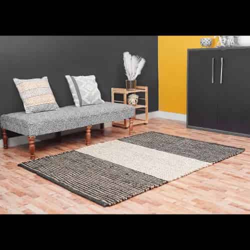 Handmade Hemp Jute Area Rug Vintage Decor Rug  - Image 1