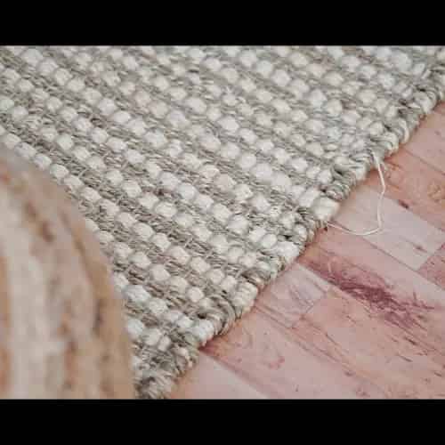 Vintage Hemp Jute Rug Large Area Dhurrie  - Image 7