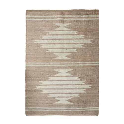 Traditional Hemp Jute Rug Handwoven Large Dhurrie Rug  - Image 1