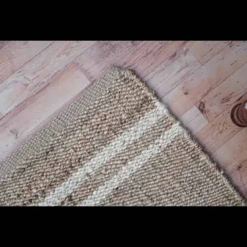 Traditional Hemp Jute Rug Handwoven Large Dhurrie Rug  - Image 6