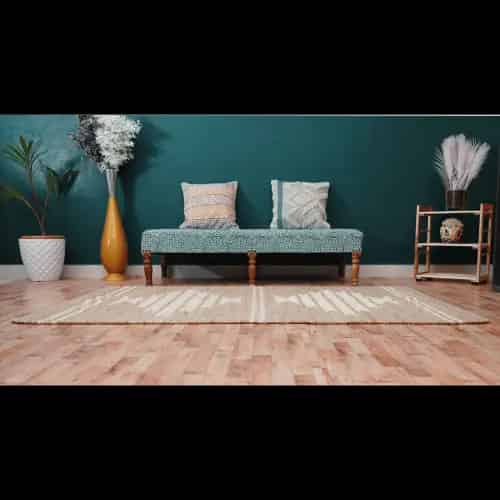 Traditional Hemp Jute Rug Handwoven Large Dhurrie Rug  - Image 5