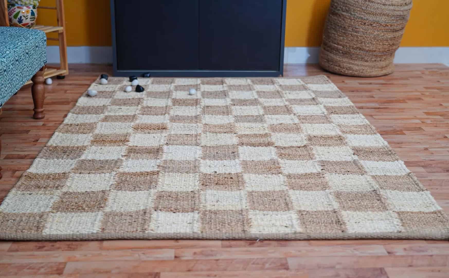 Handmade Hemp Jute Rug Large Large Vintage Hemp Jute Rug  - Image 4