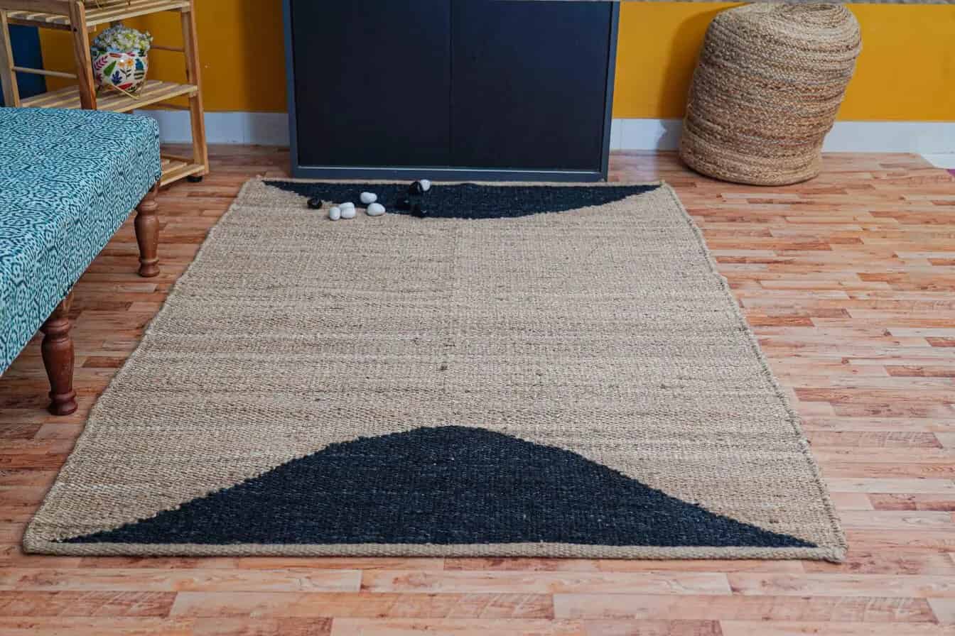 Natural Jute Hemp Rectangle Rug Large Area Home Decor Rug  - Image 5