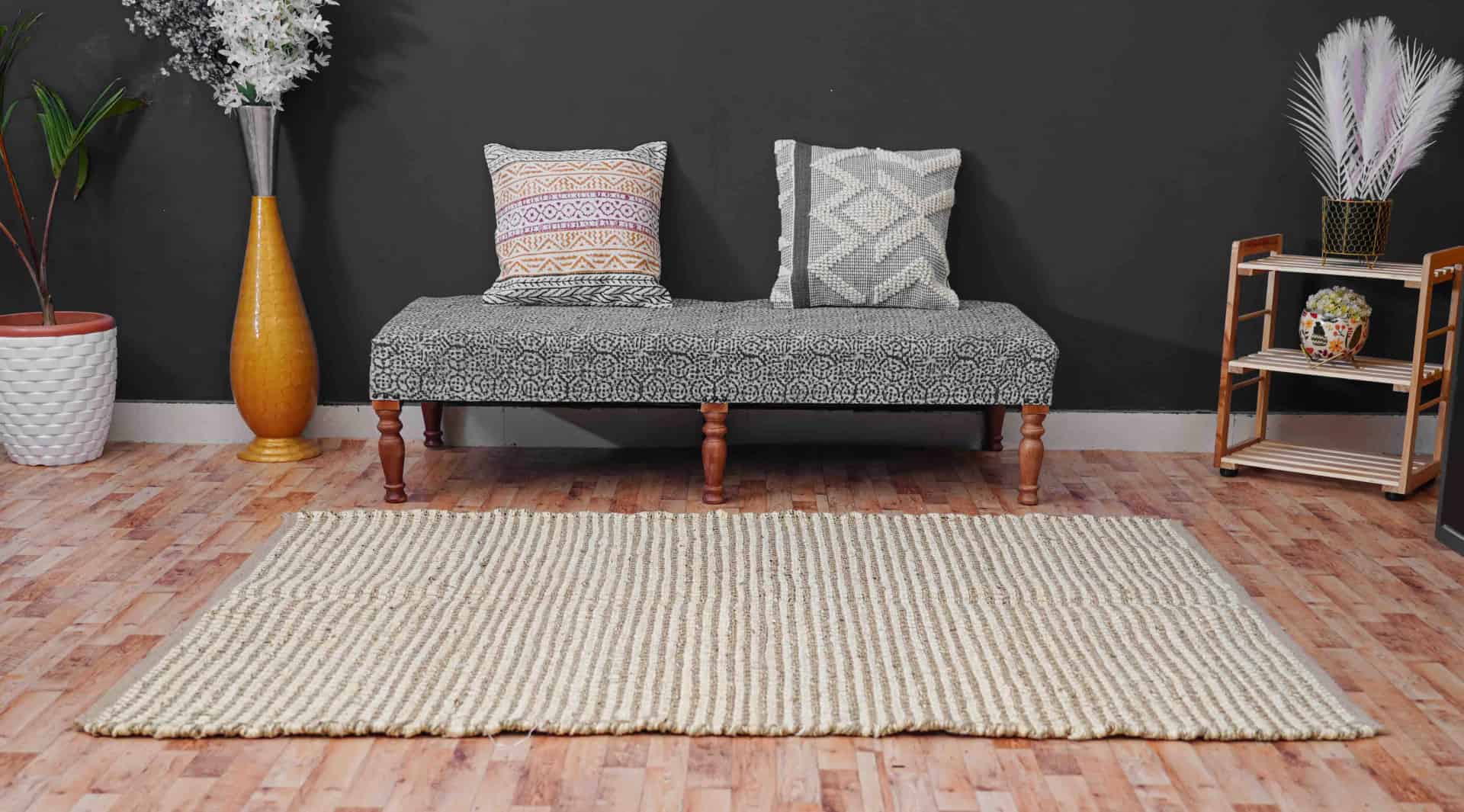 Custom Size Handwoven Hemp Jute Rug 5x8 Ft. Home Decor Rug  - Image 2