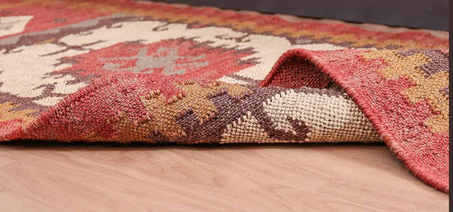 Multicolor Wool Jute Kilim Rug Handwoven Large Jute Dhurrie For Living Room And Kitchen Decor Rug  - Image 6