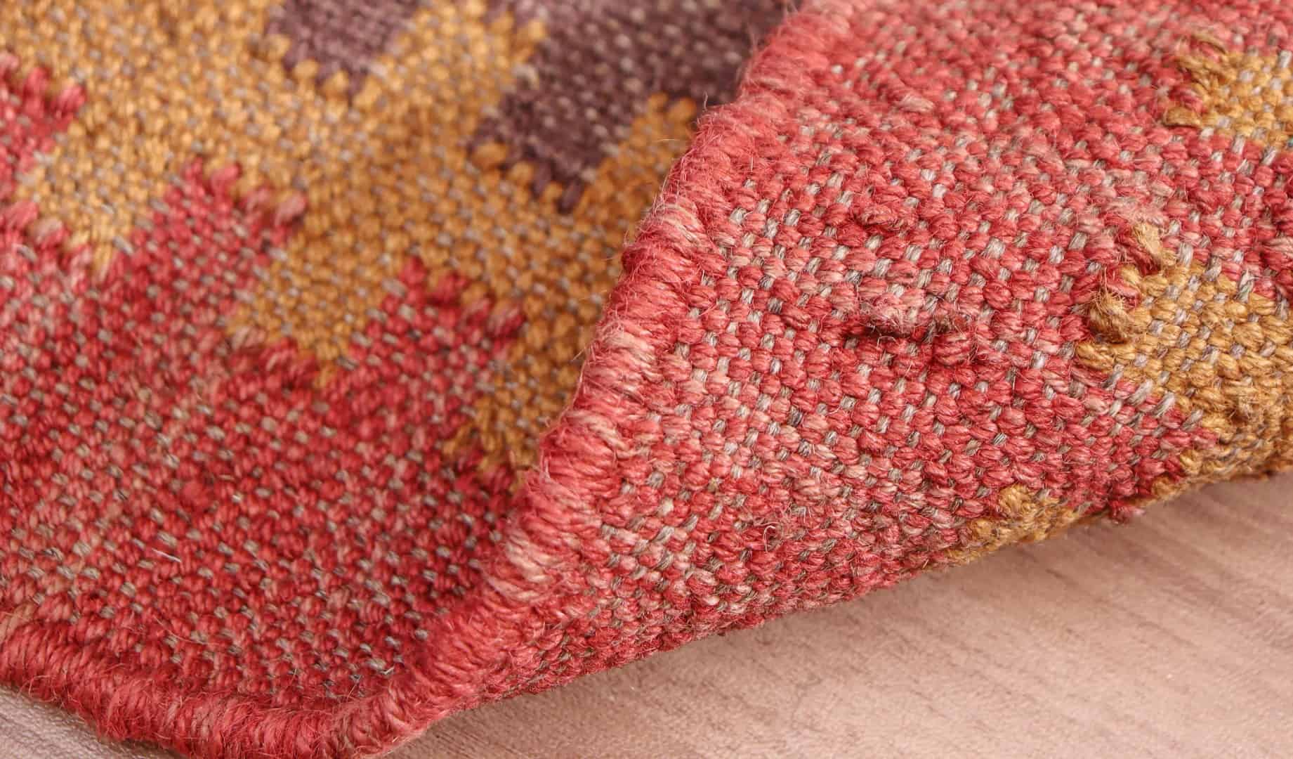 Multicolor Wool Jute Kilim Rug Handwoven Large Jute Dhurrie For Living Room And Kitchen Decor Rug  - Image 9