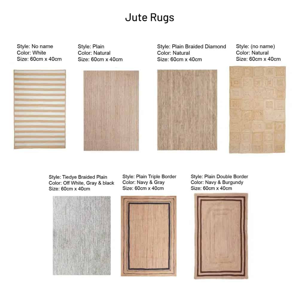 Jute Rug Pack of 15 including Braided and Hemp - Image 1