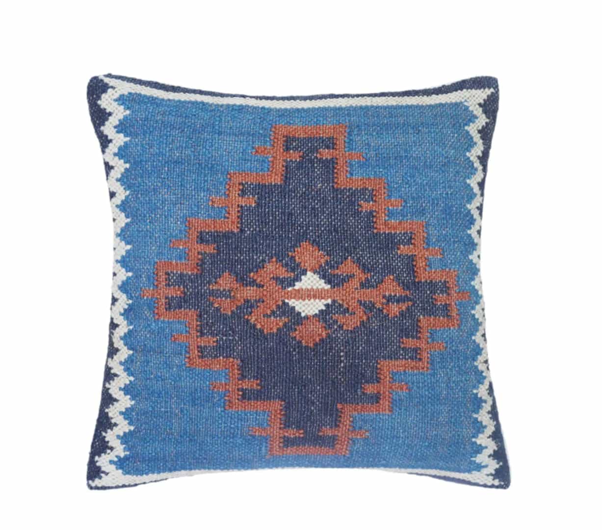 18x18 Inch Designer Wool Jute Cushion Cover - Image 3