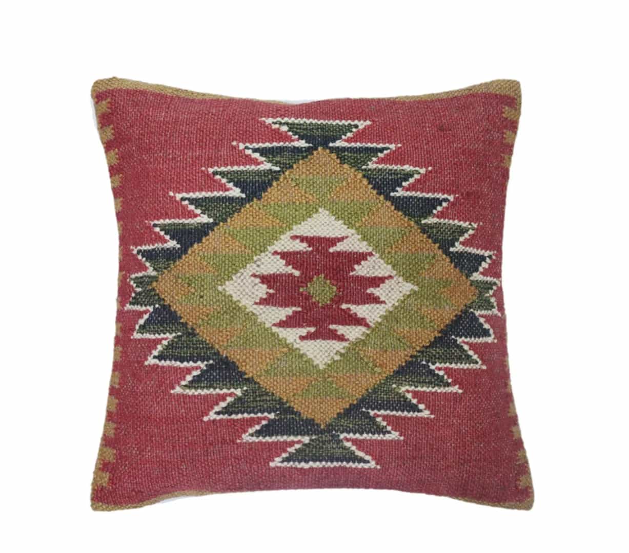 45x45 cm Bohemian Wool Jute Kilim Pillowcases - Image 4