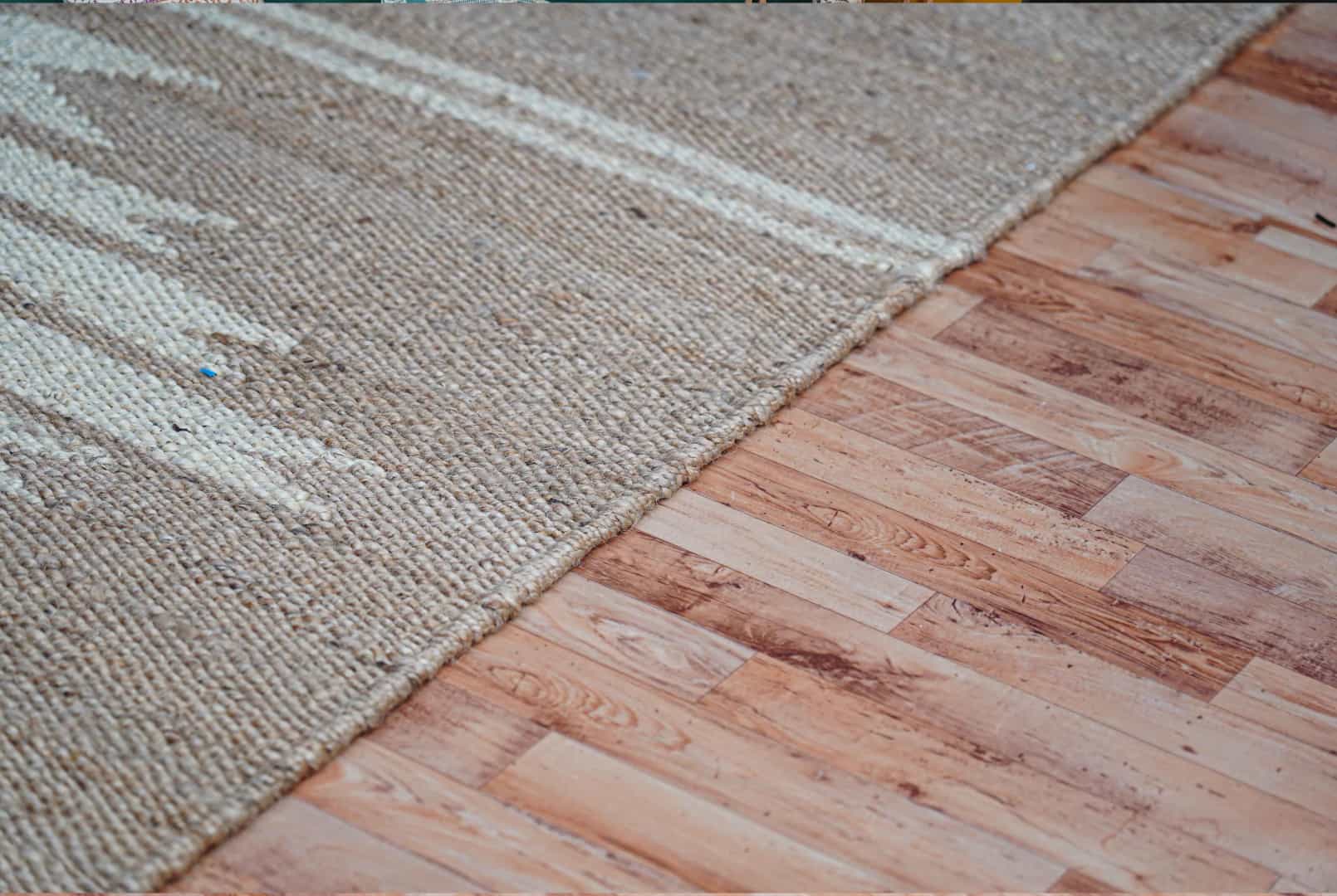 Stair Decor Handwoven Beige and Off White Jute Hemp Rug and Runner - Image 4
