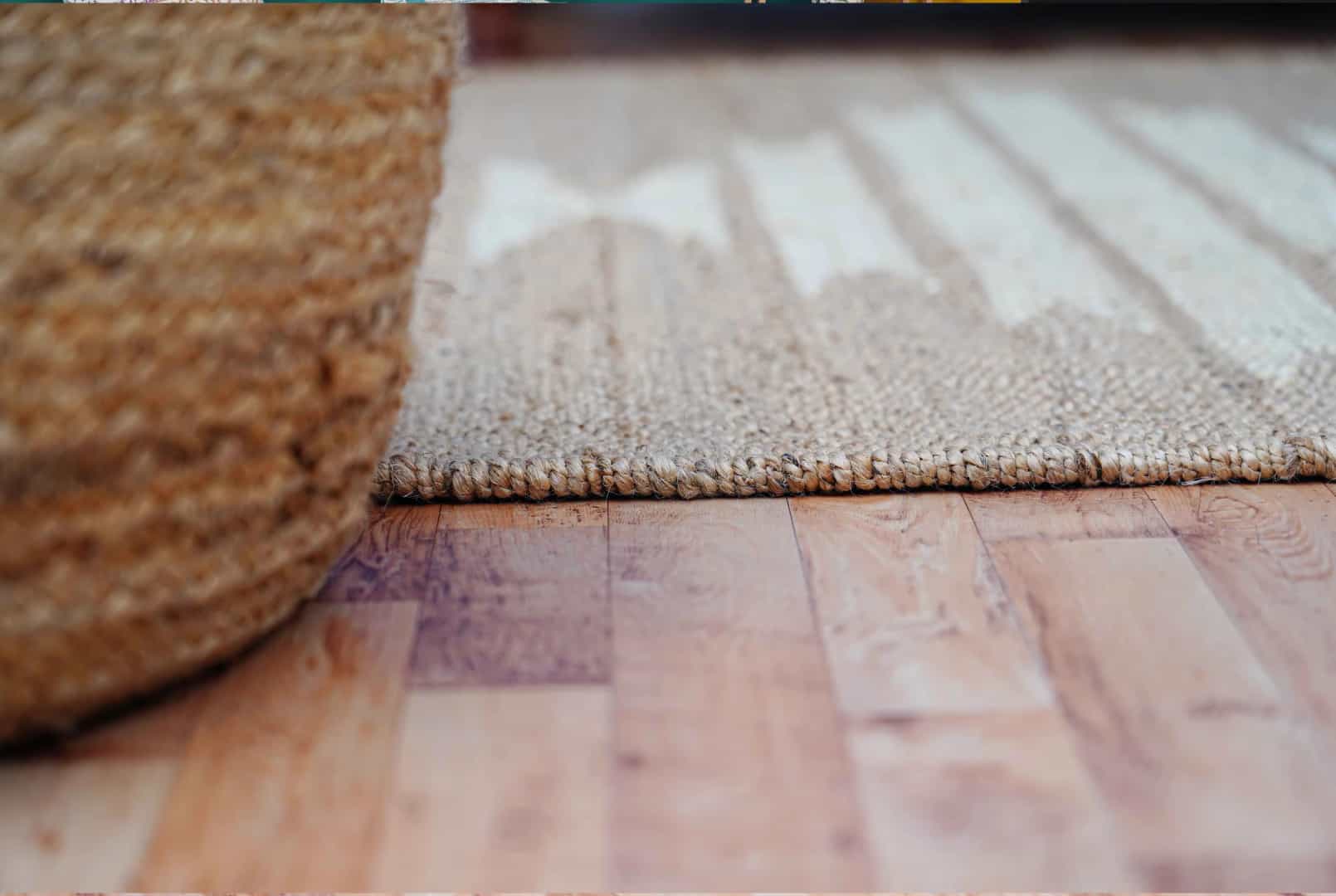 Stair Decor Handwoven Beige and Off White Jute Hemp Rug and Runner - Image 7