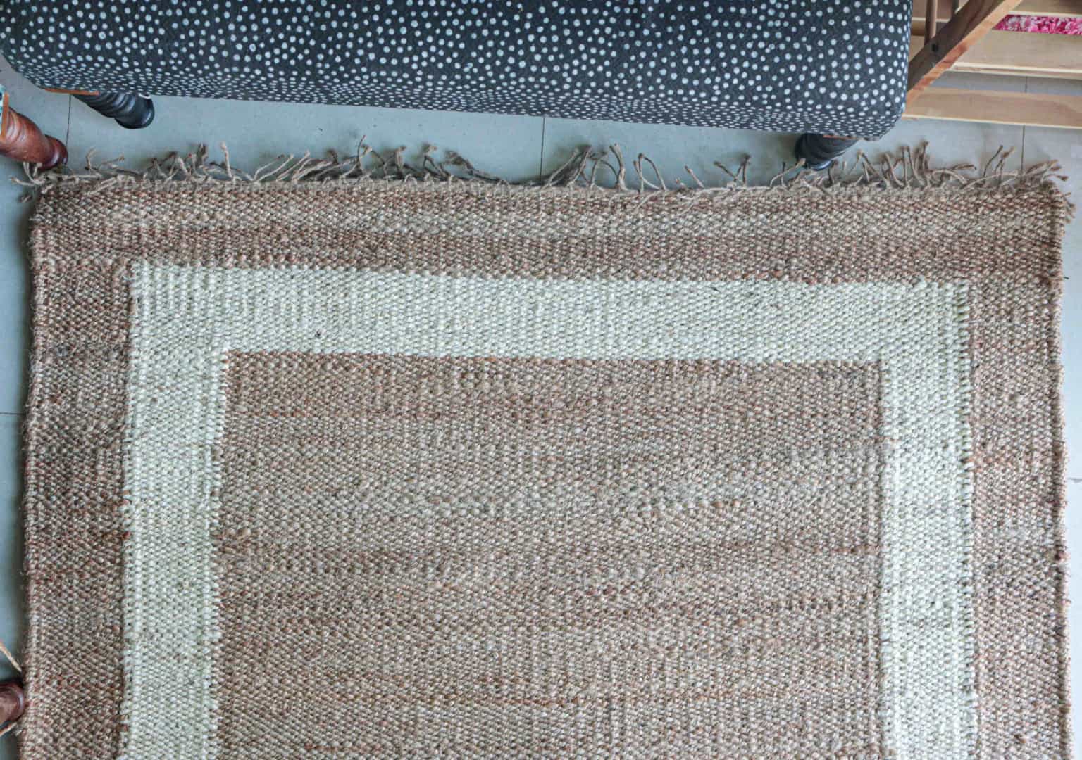 Natural Hemp Jute Rug with White Border Handwoven Jute Hemp Rug for Living Room Decor with Fringes Kitchen Large Area Rug - Image 9