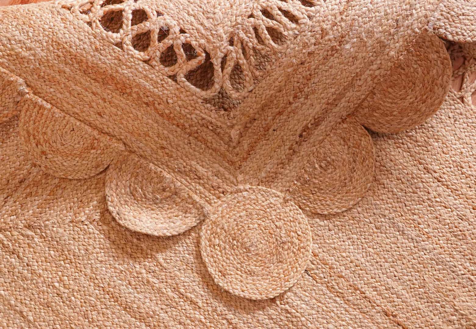 Scalloped Handmade Natural Jute Braided Eco Friendly Home Decor Boho Rectangle Rug - Image 3