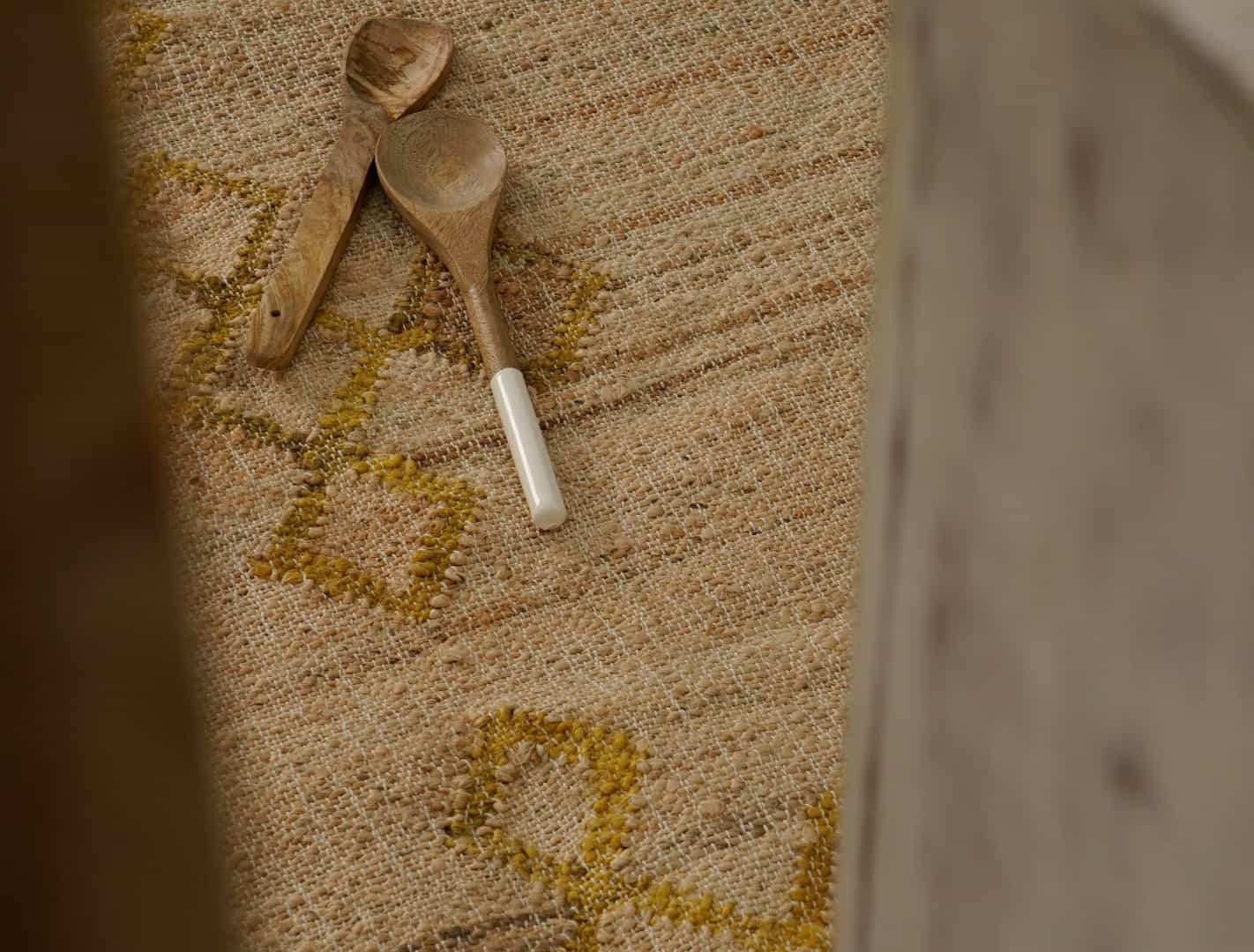 Natural Jute Fiber Cotton Hand Woven Bohemian Moroccan Inspired Rug, Nordic Scandi Rug For Guestroom Decor Rug - Image 8