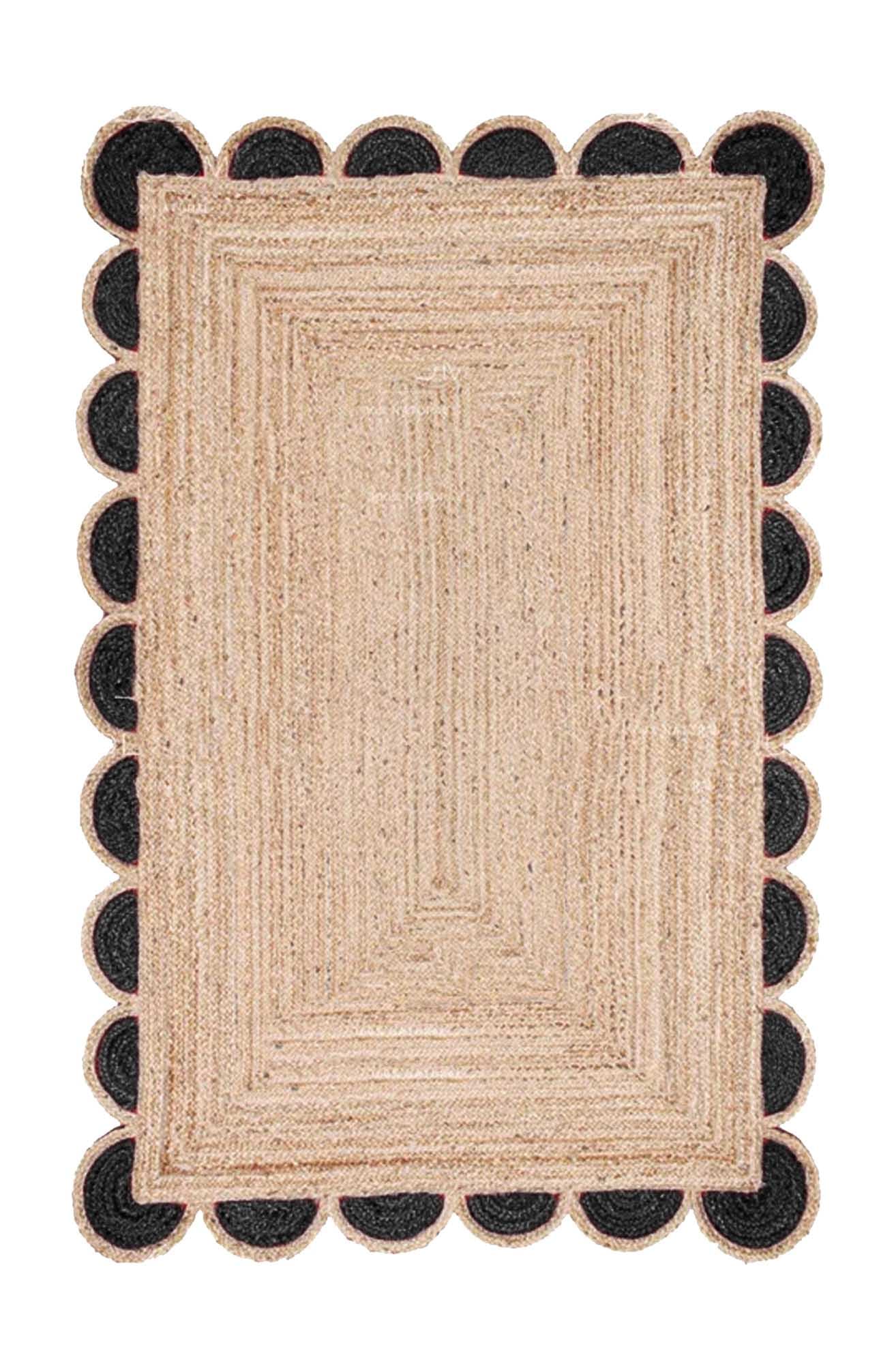 Handmade Jute Scalloped Rug