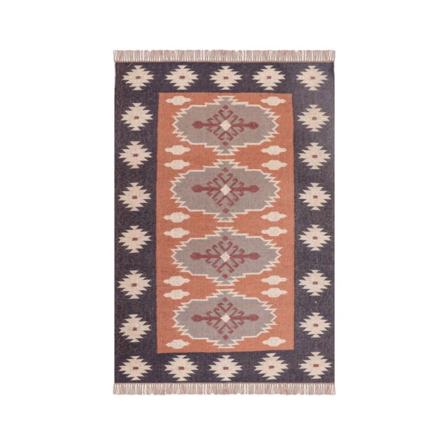 Handwoven Wool Jute Kilim Rug Handmade Kilim Dhurrie Rug Traditional Indian jute Area rug kilim Jute Rug Multicolor Decor Kilim Jute Area Rug