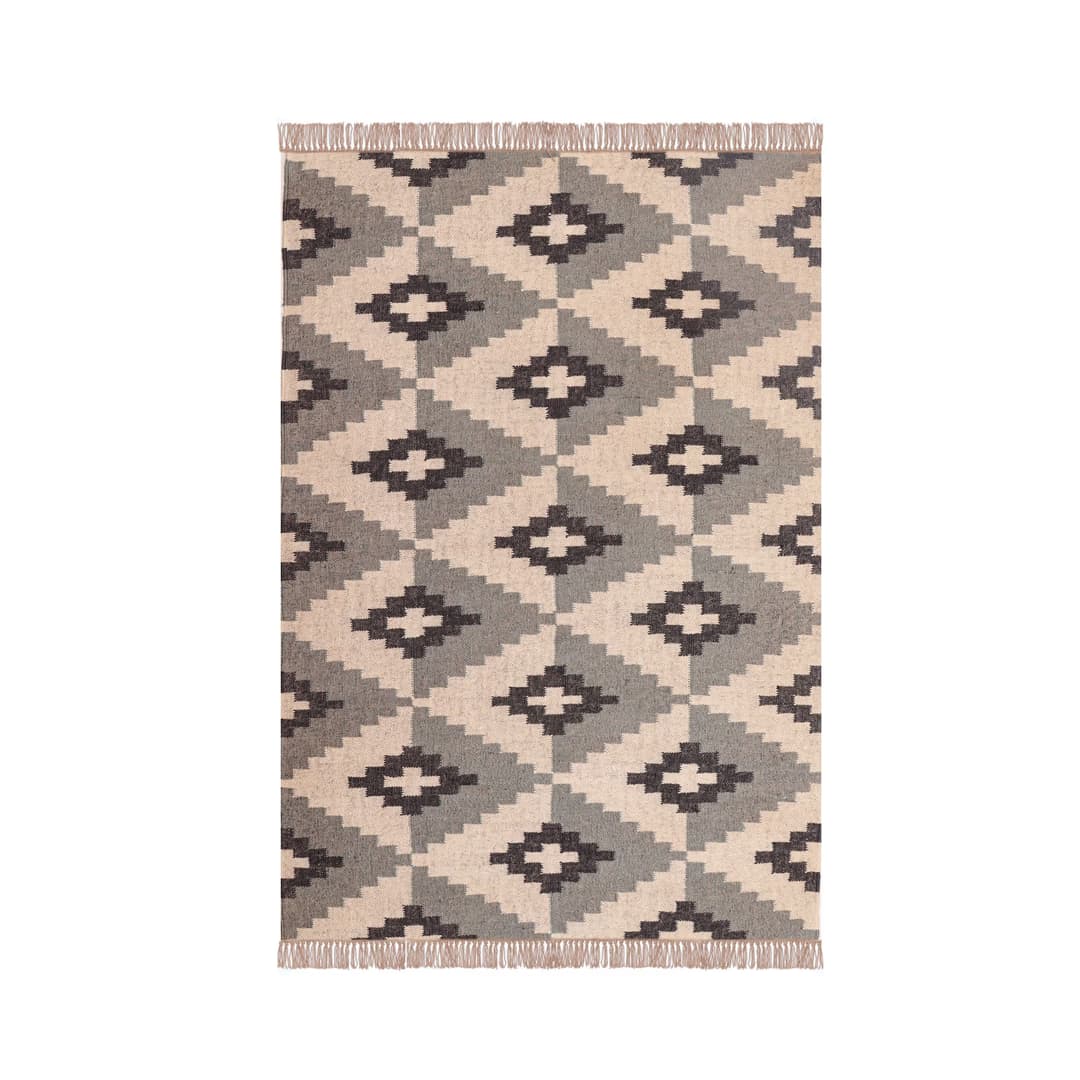 Colorful Vintage Kilim Wool Jute Rug For Living Home