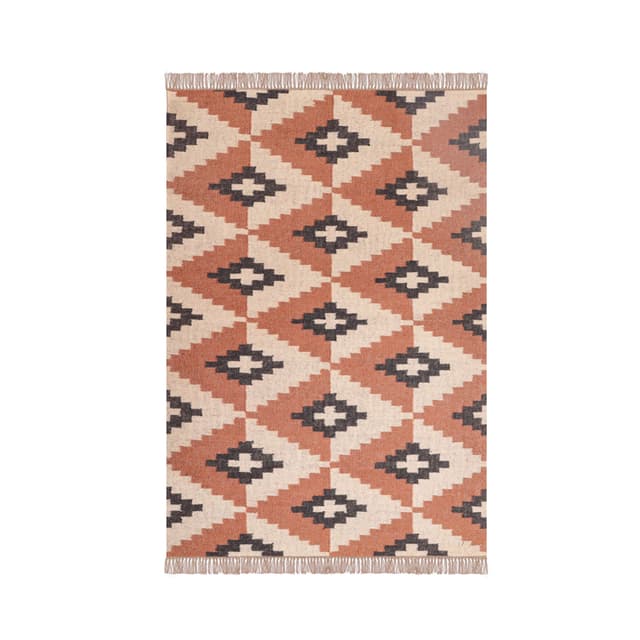 Indian Village Vintage Kilim Wool Jute Rugs